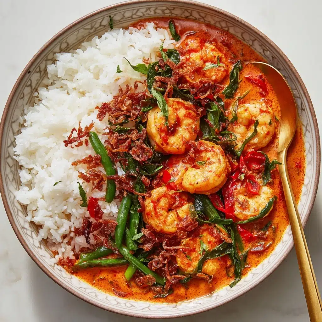 Thai Shrimp Curry with Yummy Shallot Crispies Recipe