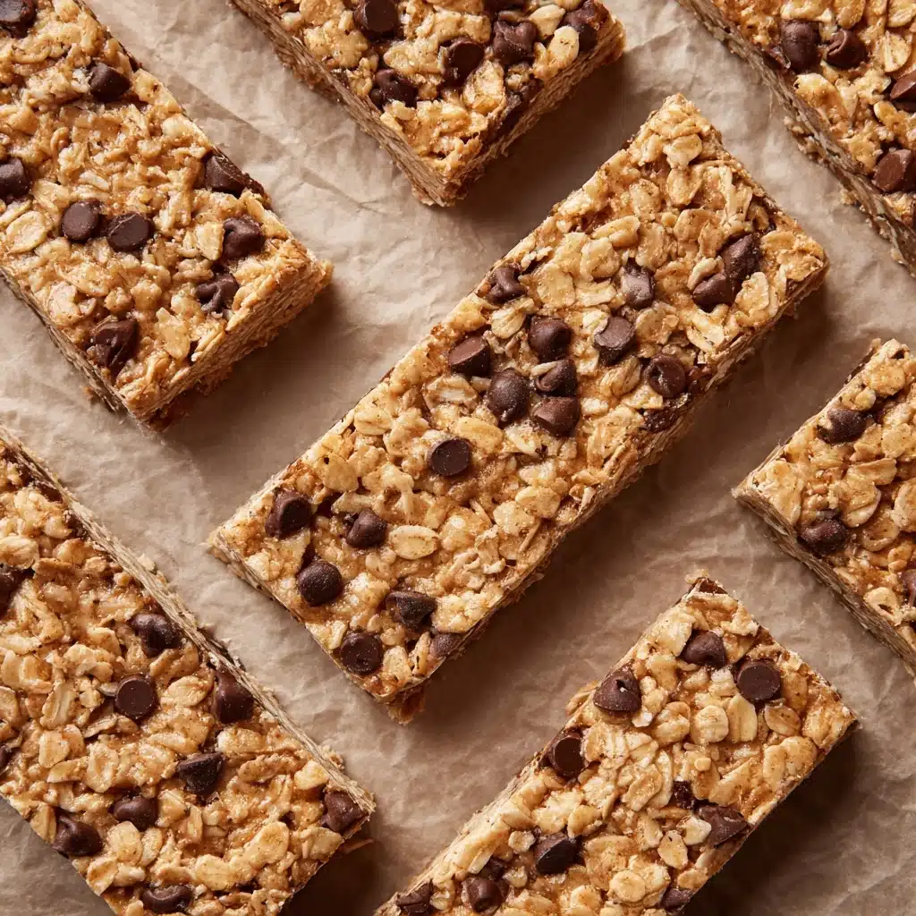 Chewy Chocolate Chip Granola Bars Recipe - Recipe Image