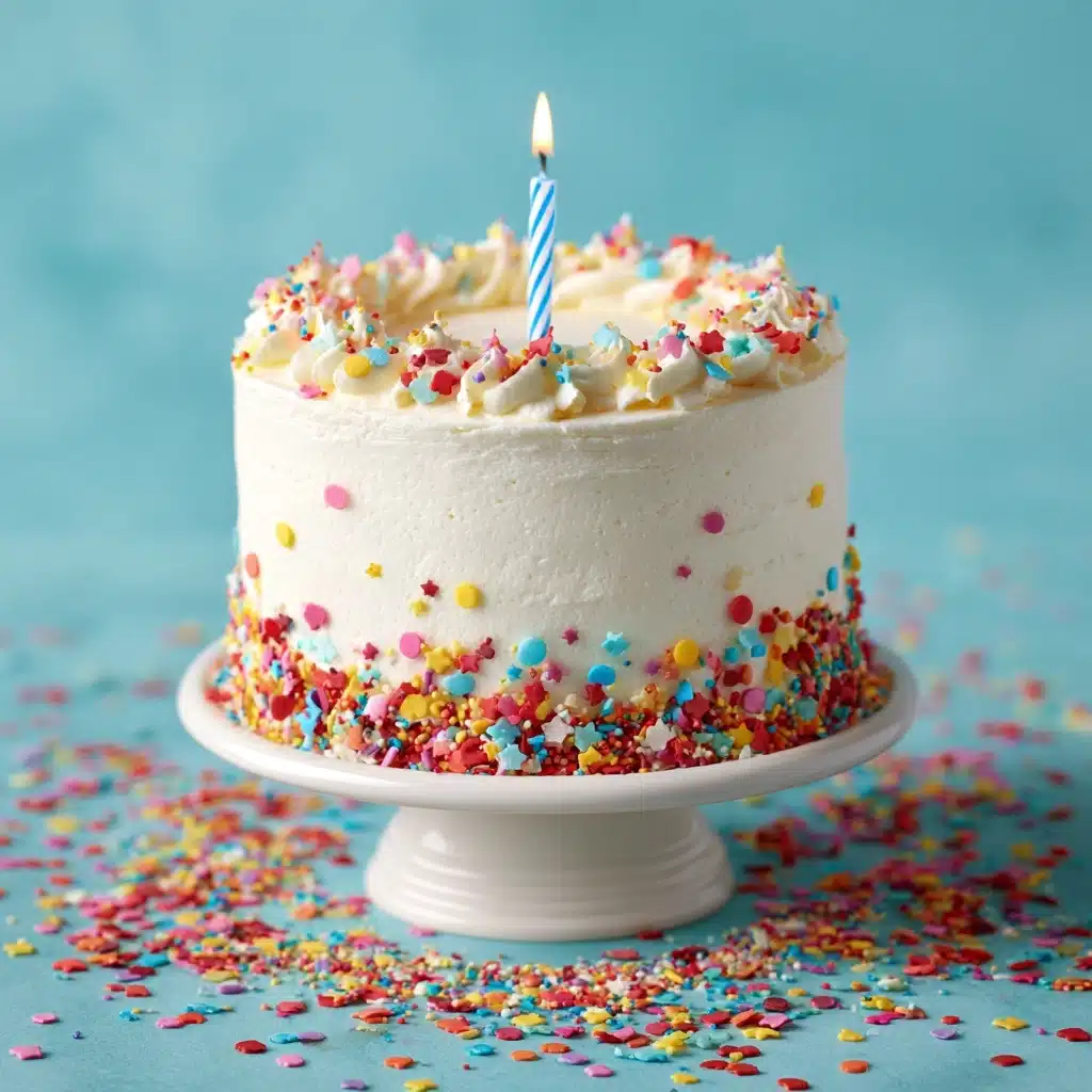 Vanilla Birthday Cake with Old-Fashioned Vanilla Buttercream Recipe - Recipe Image