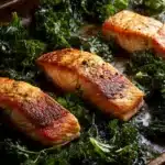 Sheet Pan Blackened Salmon with Garlicky Kale Recipe