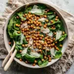 Crispy Chickpea Power Greens Salad Recipe