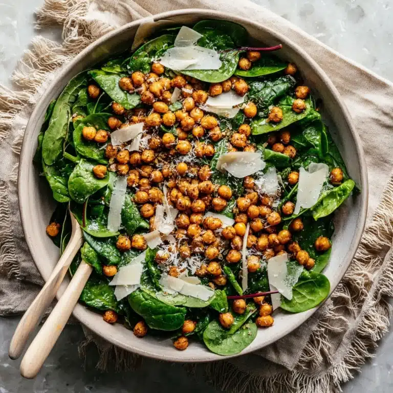 Crispy Chickpea Power Greens Salad Recipe