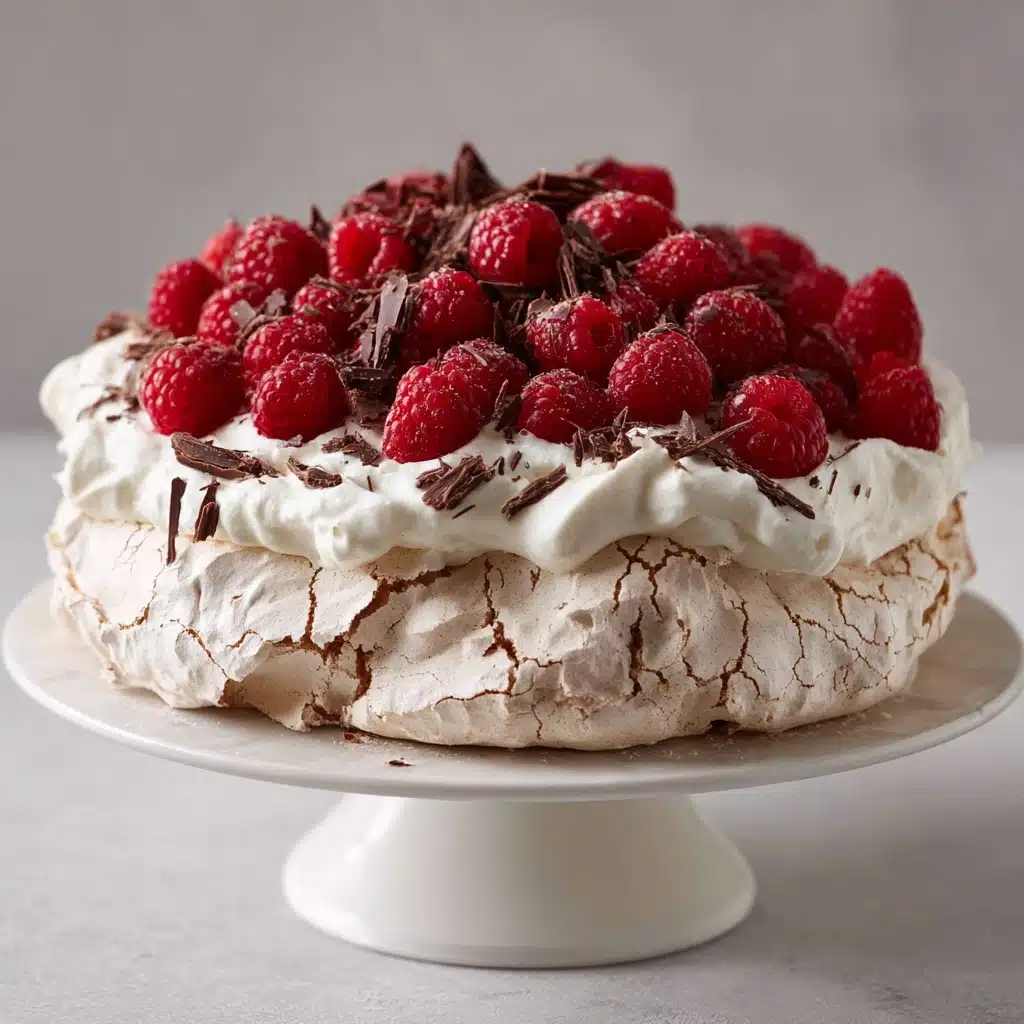 Chocolate Pavlova with Mascarpone Cream & Raspberries Recipe
