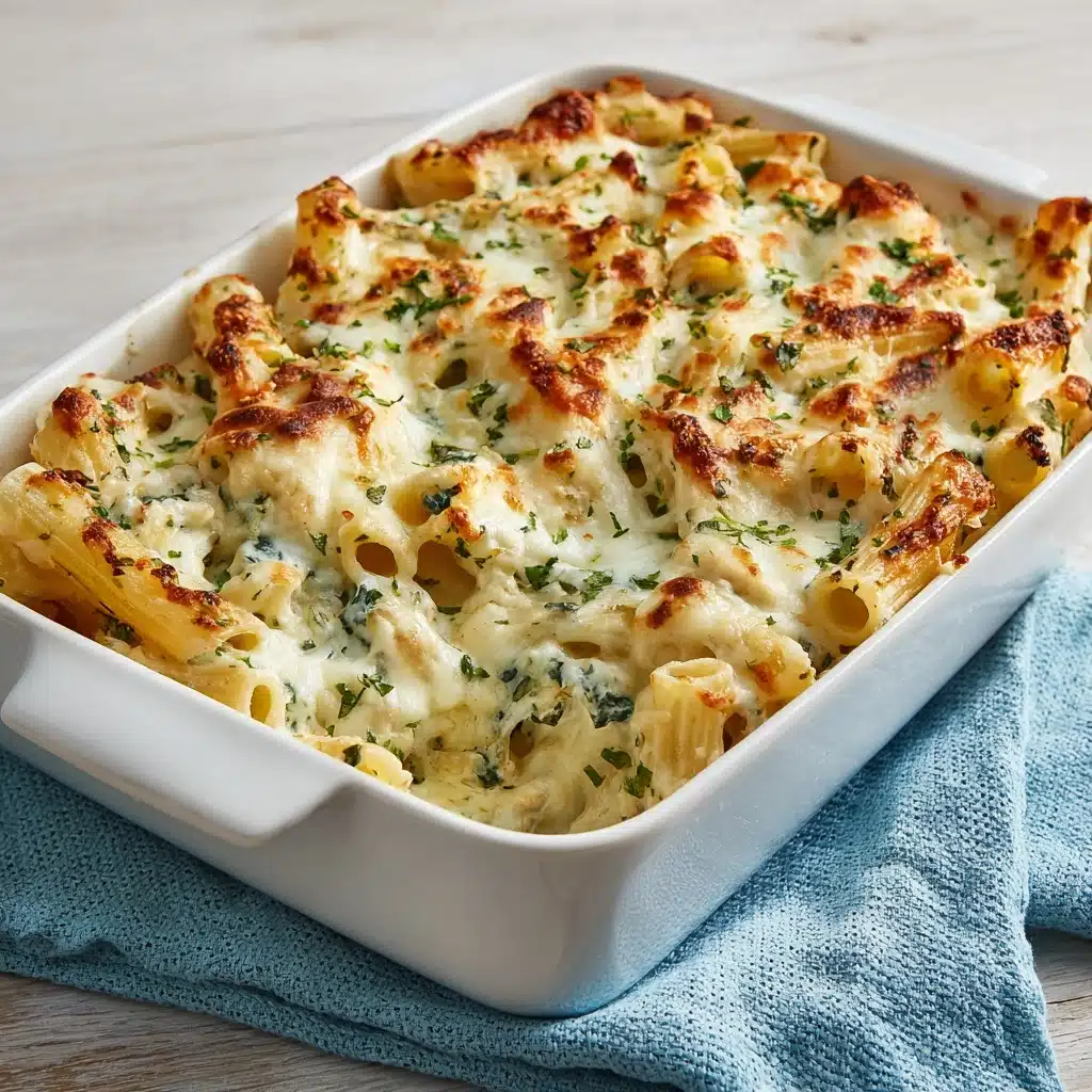 Baked Penne with Spinach, Ricotta & Fontina Recipe