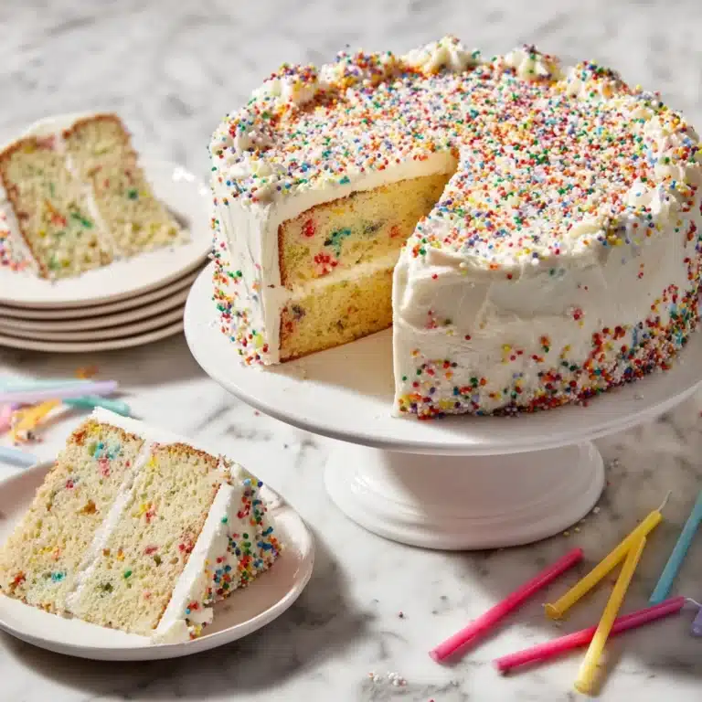 Rainbow Sprinkle Funfetti Cake Recipe