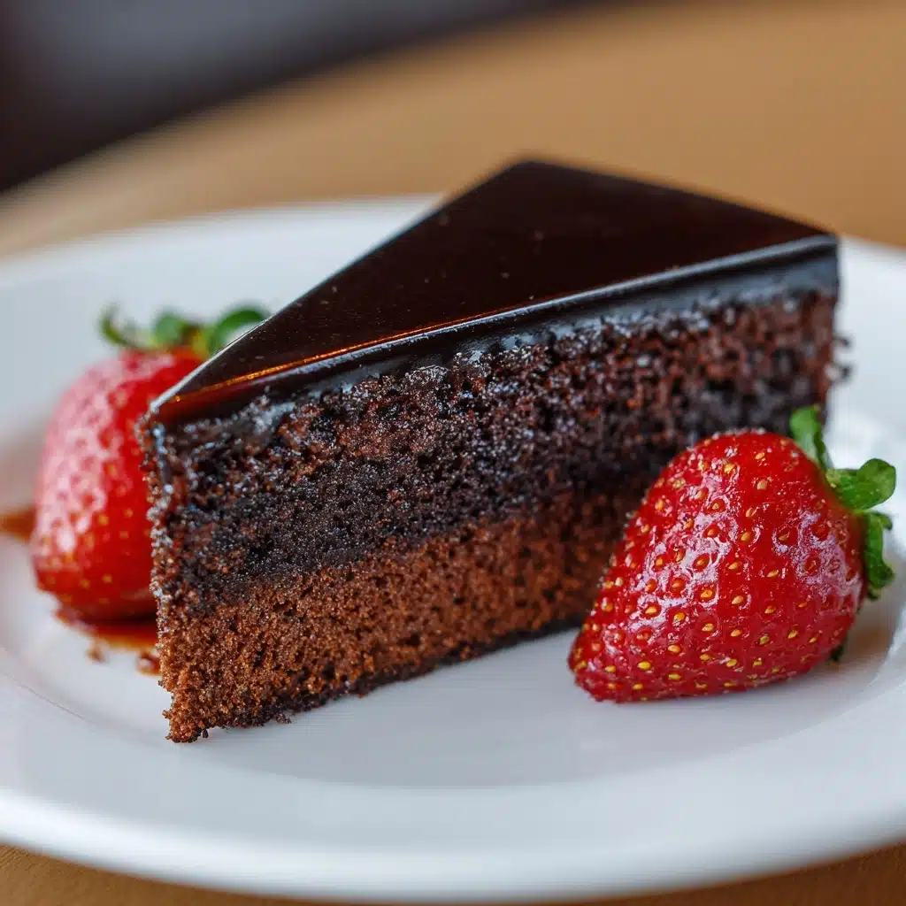 Flourless Chocolate Almond Cake with Chocolate Ganache Frosting Recipe - Recipe Image