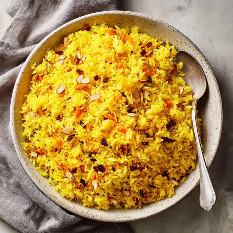 Golden Rice Pilaf with Dried Fruit and Almonds Recipe