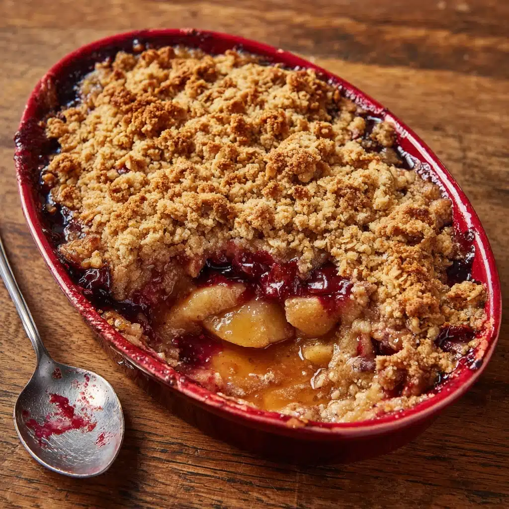 Pear & Dried Cherry Crisp with Walnut Streusel Recipe