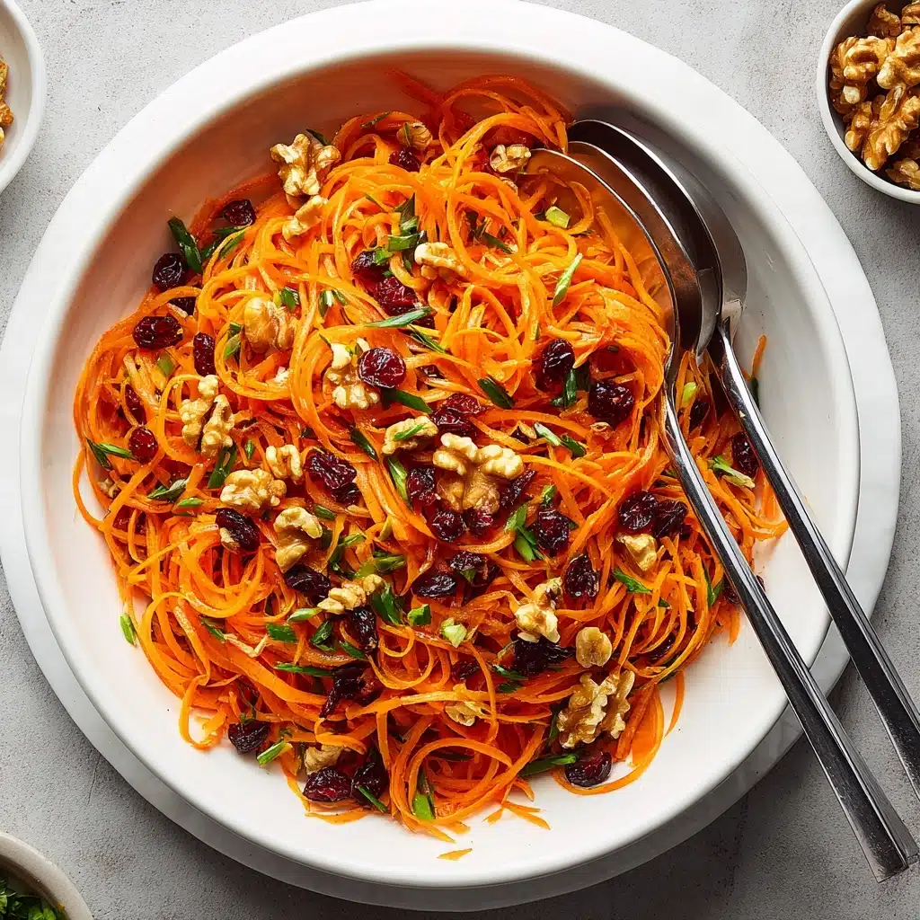 Carrot Slaw with Cranberries, Walnuts & Citrus Vinaigrette Recipe