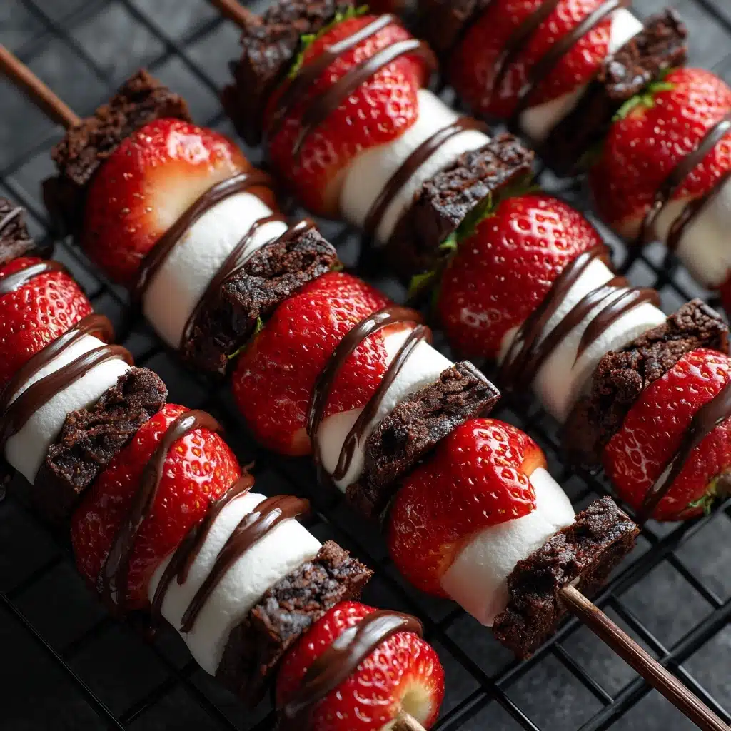 Strawberry Brownie Kabobs Recipe - Recipe Image
