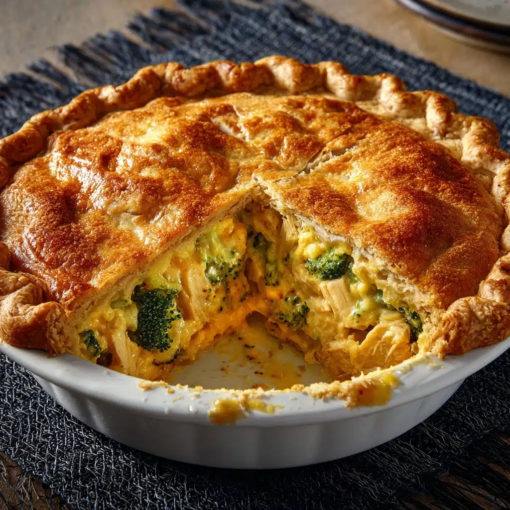 Broccoli Cheddar Chicken Pot Pie Recipe - Recipe Image