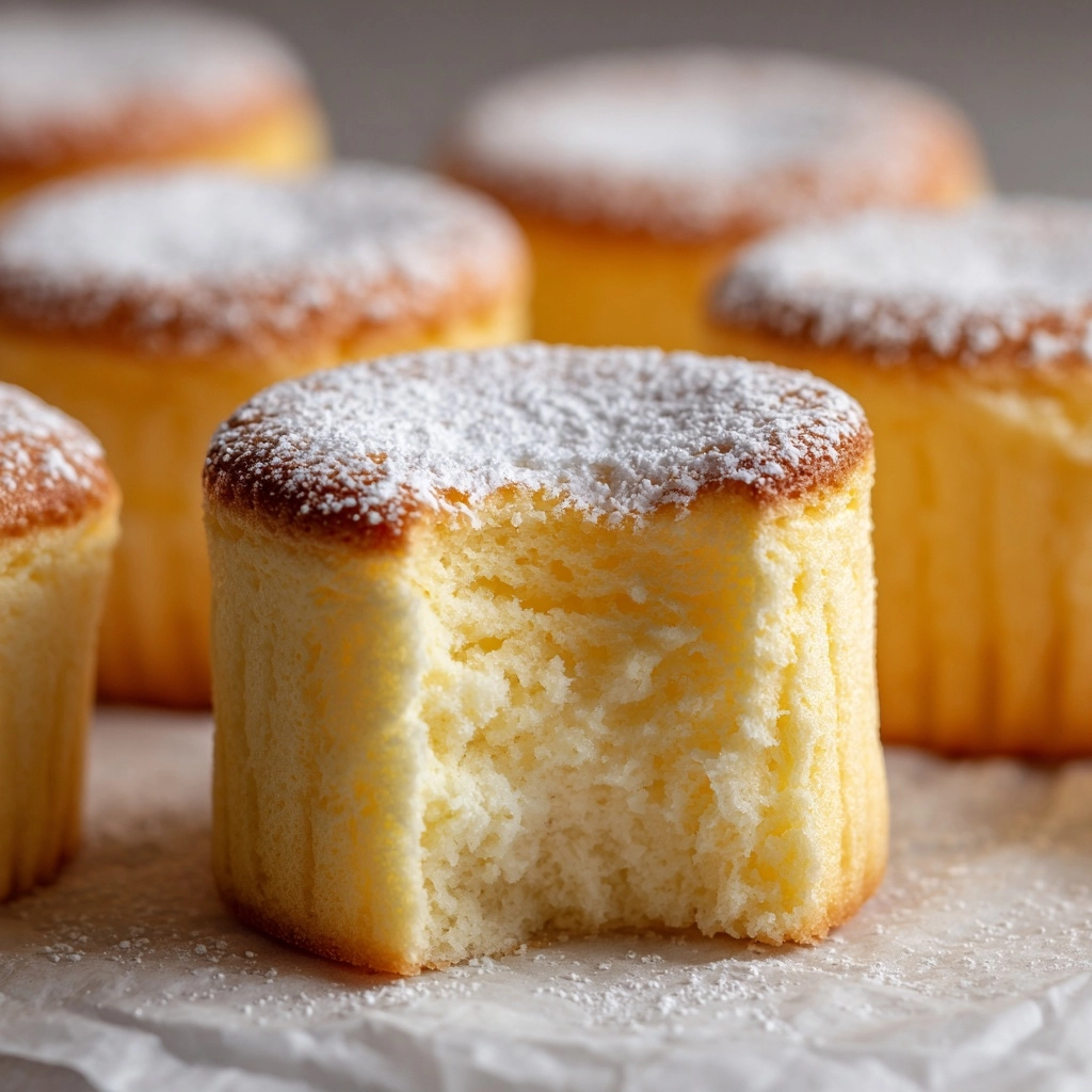 Fluffy Japanese Cotton Cheesecake Cupcakes Recipe - Recipe Image