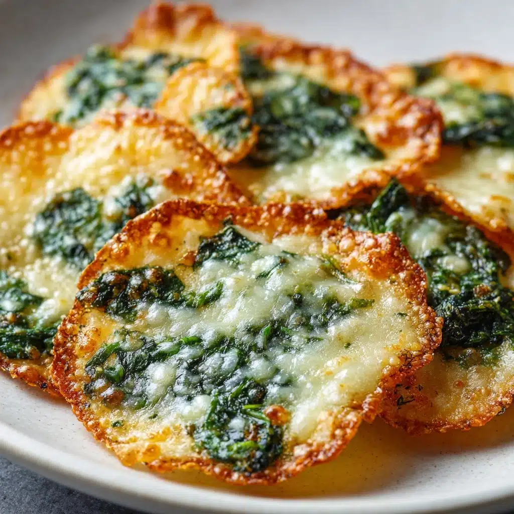 Spinach Dip Cheese Crisps Recipe