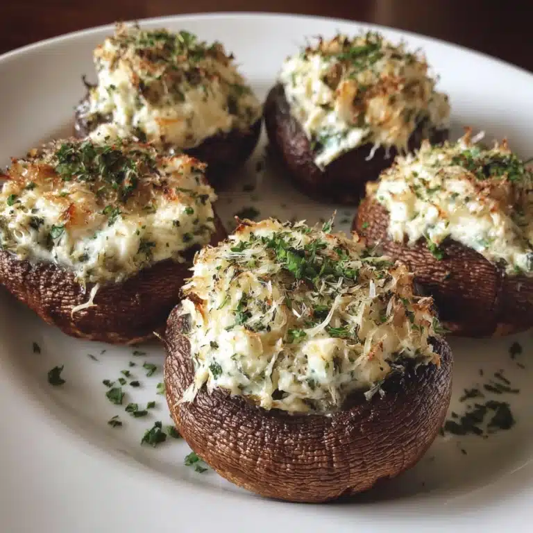 Garlic Butter and Feta Stuffed Mushrooms Recipe