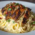 Savory Cajun Chicken over Creamy Parmesan Linguine Recipe