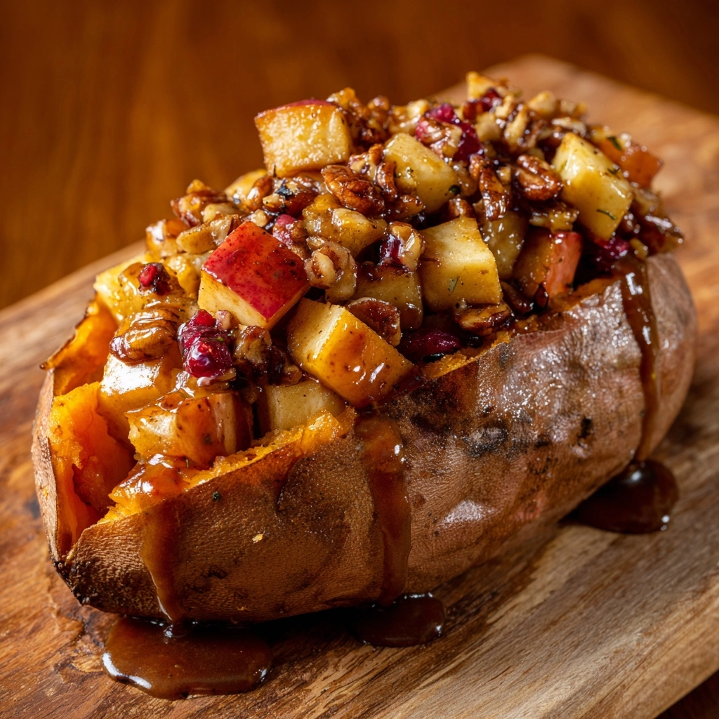 Apple Spiced Stuffed Sweet Potatoes Recipe - Recipe Image