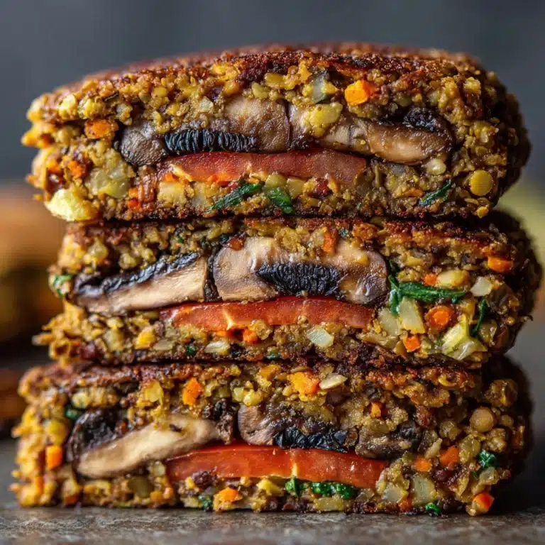 Mushroom Lentil Burgers Recipe