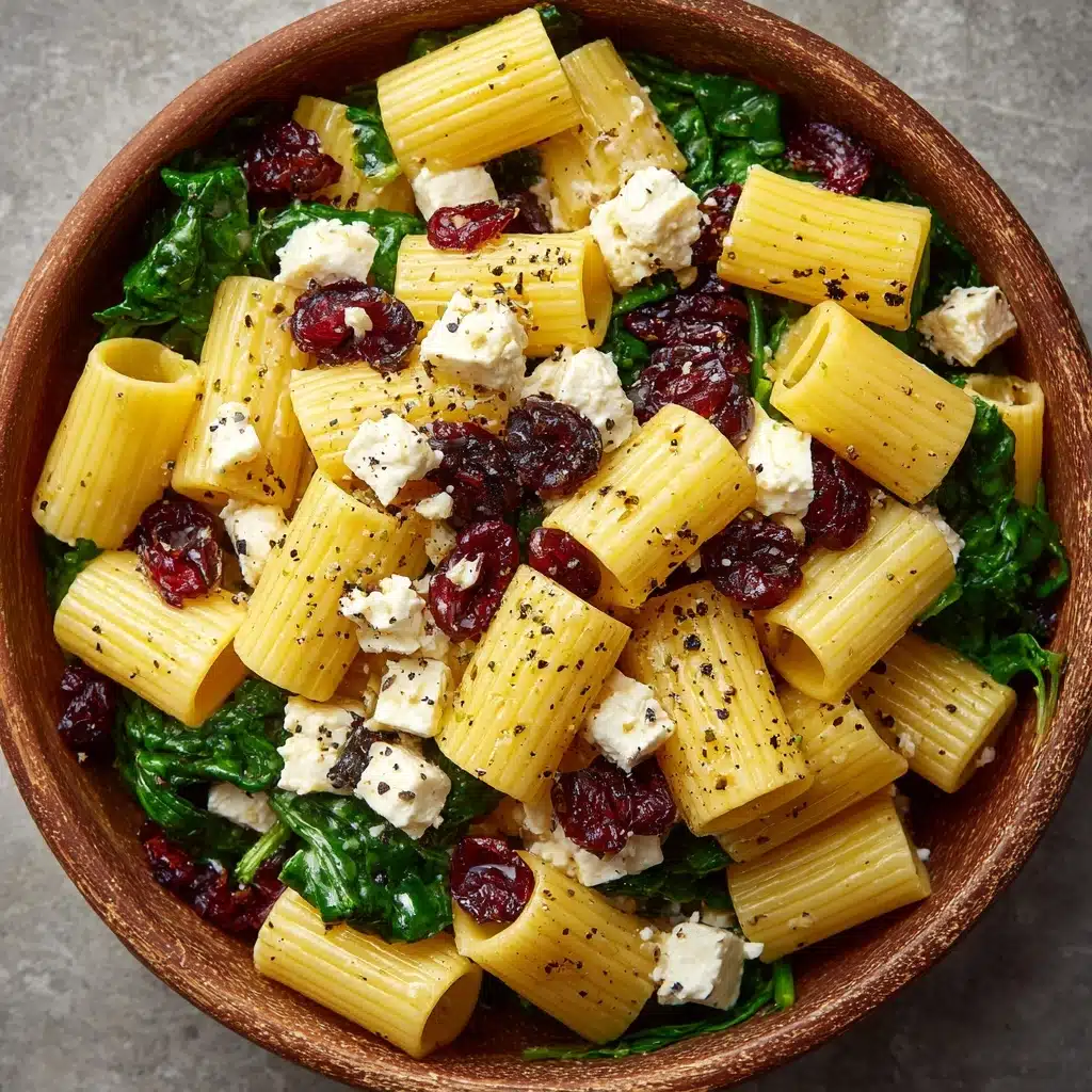 Feta & Cranberry Rigatoni Salad with Lemon Vinaigrette Recipe - Recipe Image