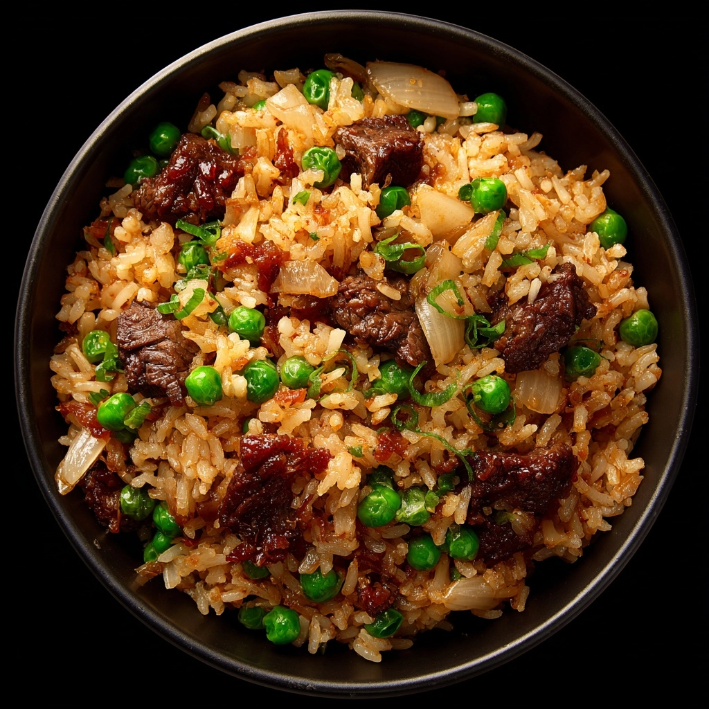 Onion Beef Fried Rice Recipe - Recipe Image