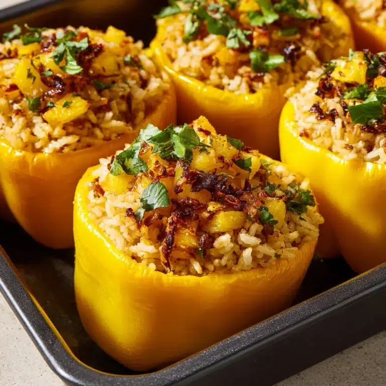 Teriyaki Pineapple Chicken & Rice Stuffed Peppers Recipe