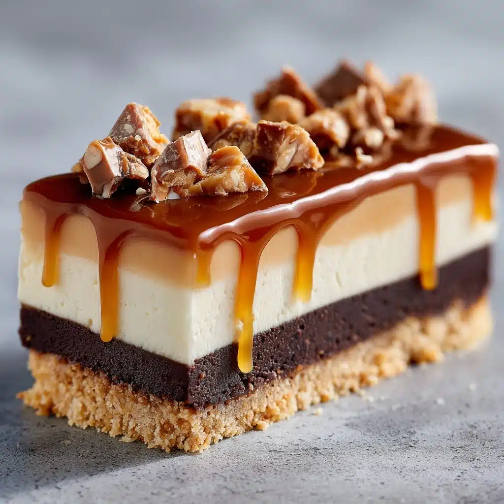 Butterfinger Caramel Cheesecake Bars Recipe - Recipe Image