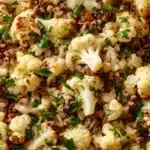 Garlic Butter Ground Turkey with Cauliflower Skillet Recipe