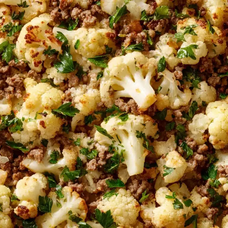Garlic Butter Ground Turkey with Cauliflower Skillet Recipe