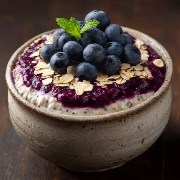 Blueberry Cheesecake Overnight Oats Recipe