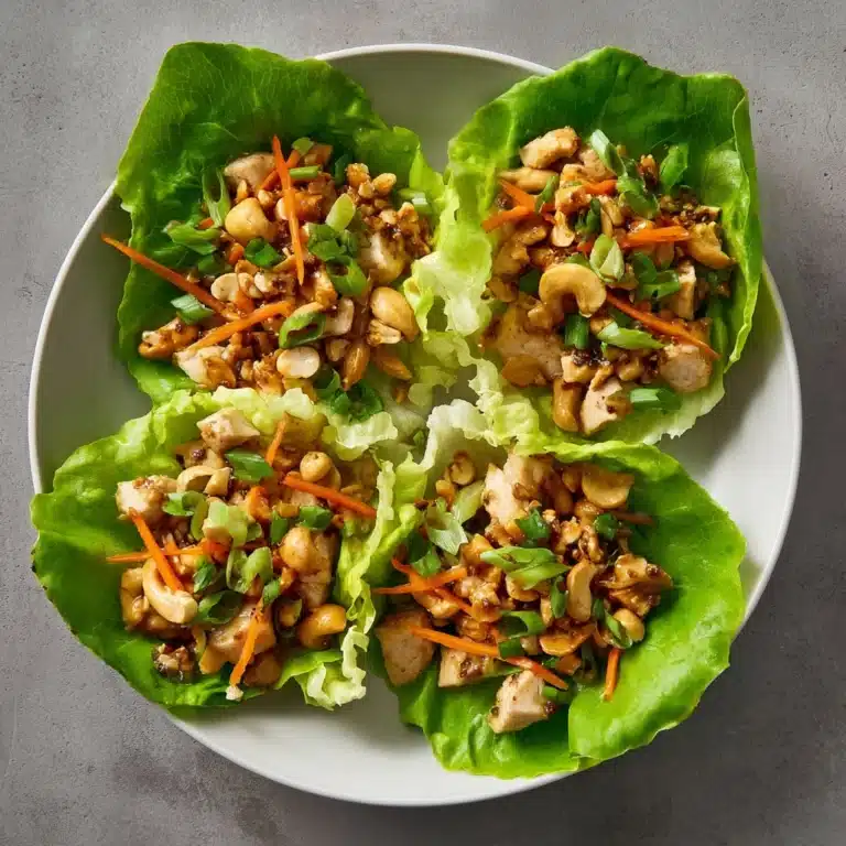 Cashew Chicken Lettuce Wraps Recipe