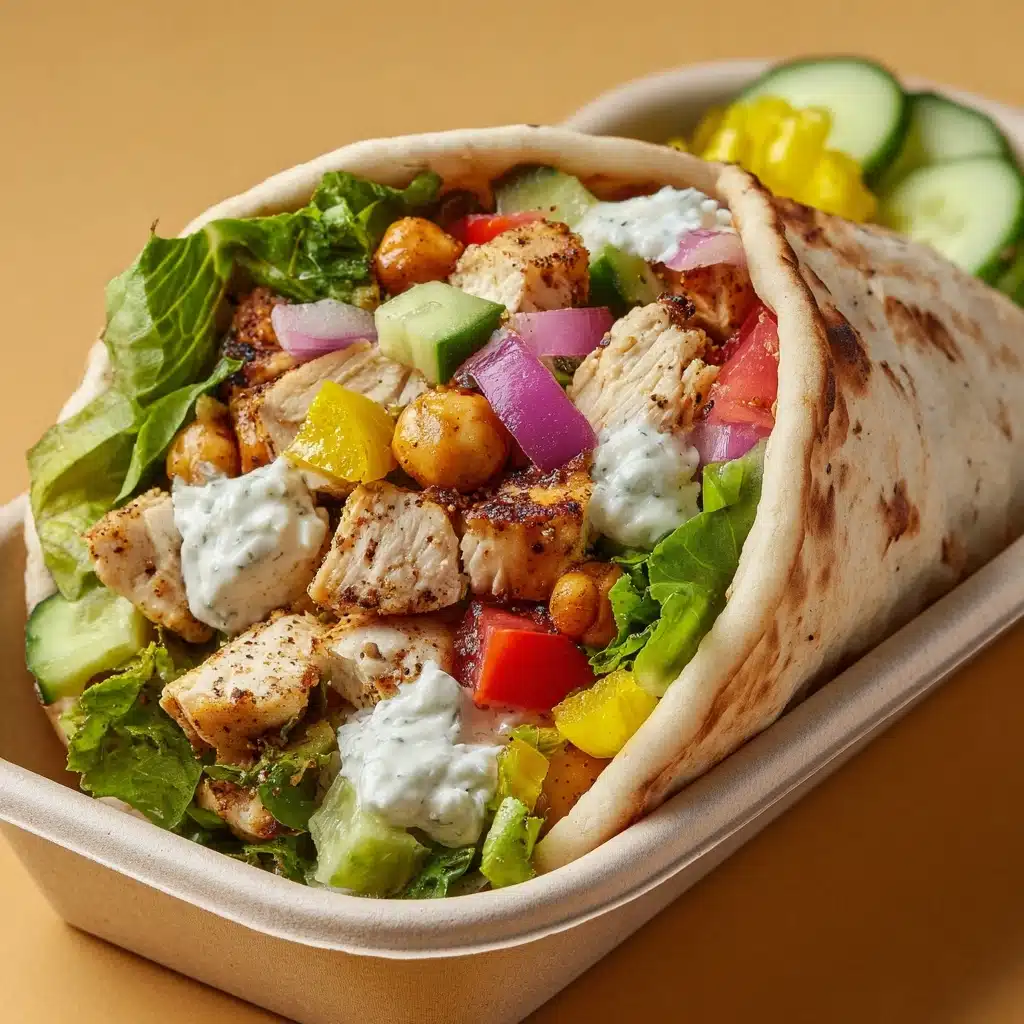 Greek Grilled Chicken Pitas Recipe - Recipe Image