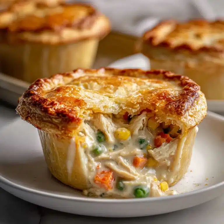 Mini Chicken Pot Pies with Pie Crust Recipe