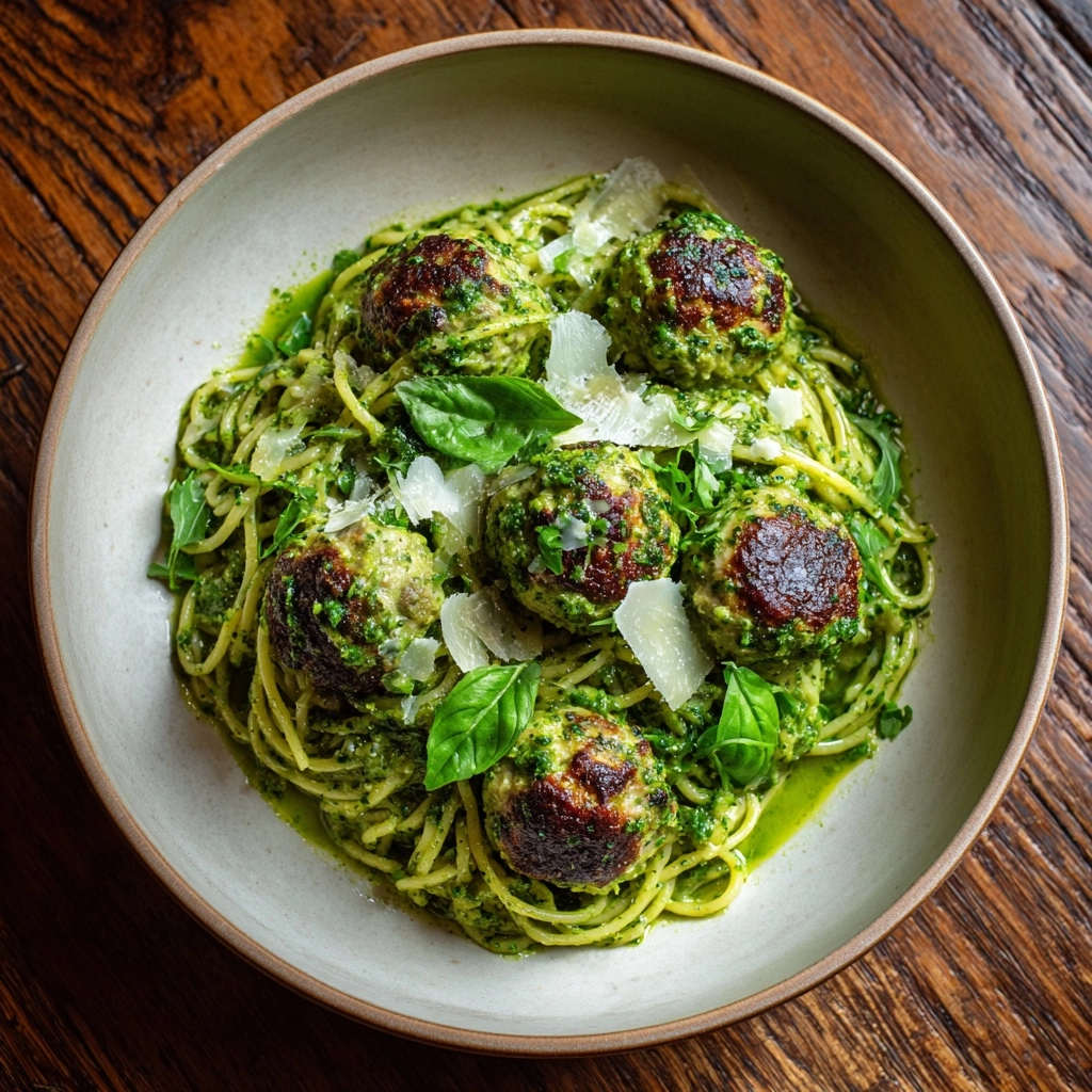 Pesto Chicken Meatballs Recipe - Recipe Image