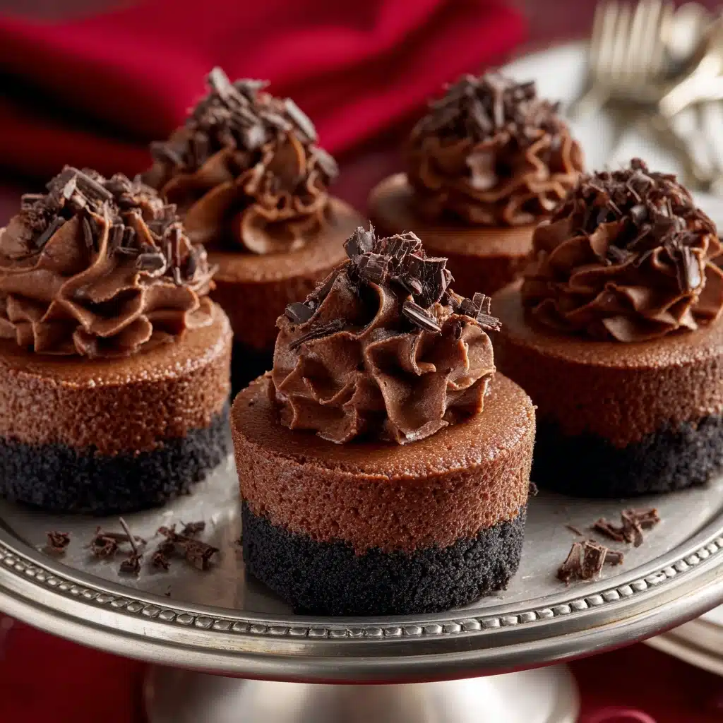 Mini Chocolate Raspberry Cheesecakes Recipe - Recipe Image