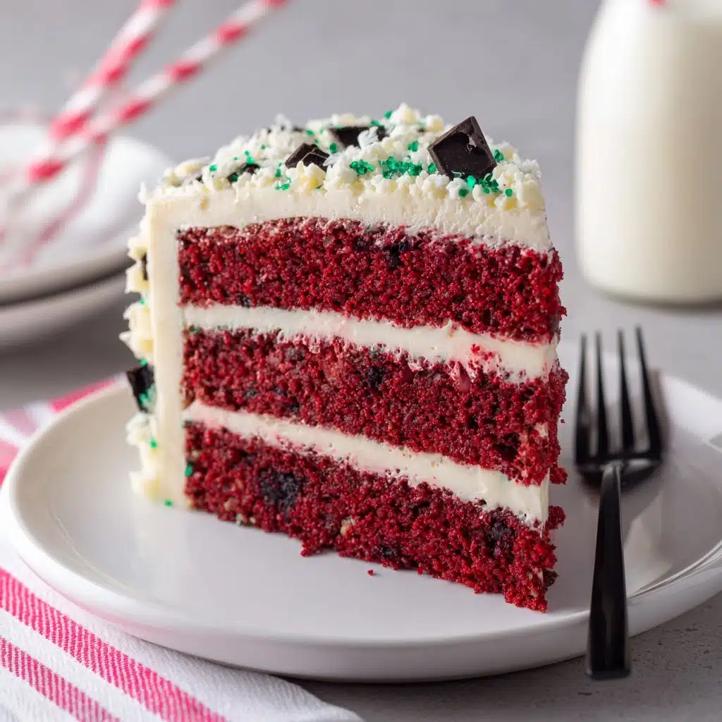 Red Velvet Cake with Vanilla Bean Cream Cheese Frosting Recipe - Recipe Image