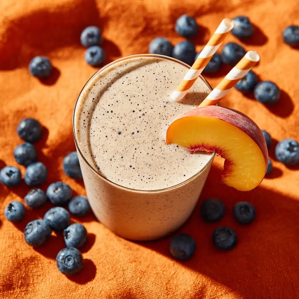 Blueberry Peach Milkshake Recipe