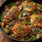 Tuscan Chicken and Rice Skillet Recipe
