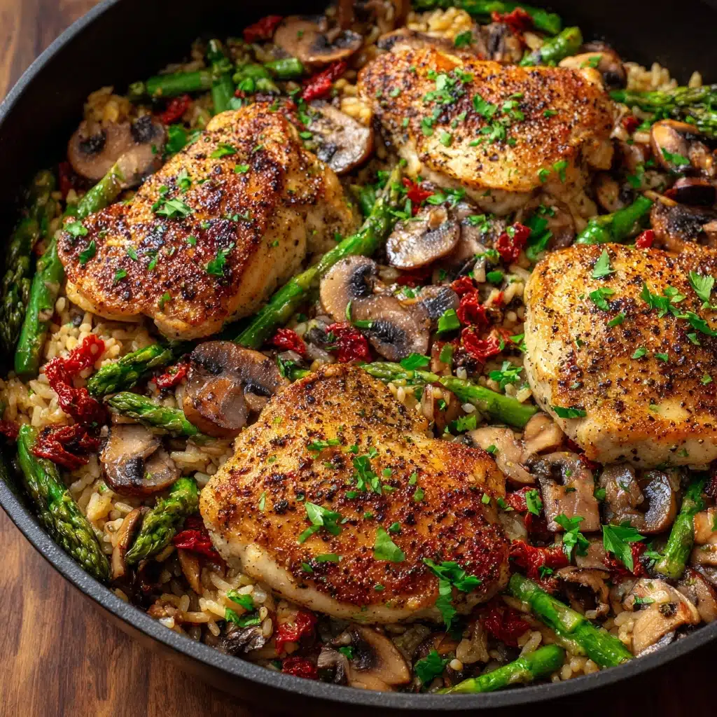 Tuscan Chicken and Rice Skillet Recipe