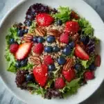 Berry Pecan Quinoa Salad with Homemade Berry Vinaigrette Recipe