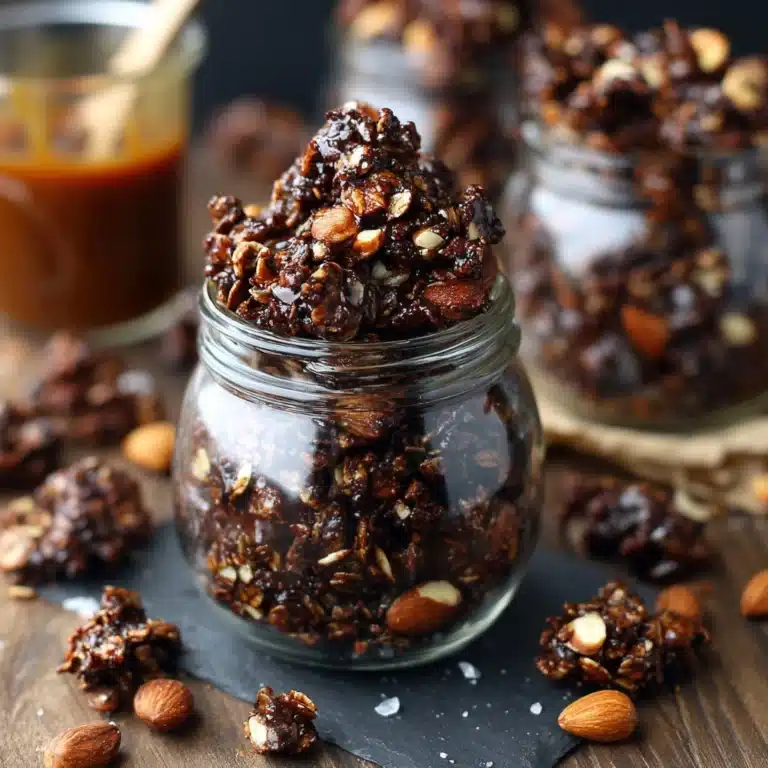 Salted Caramel Almond Brownie Granola Recipe