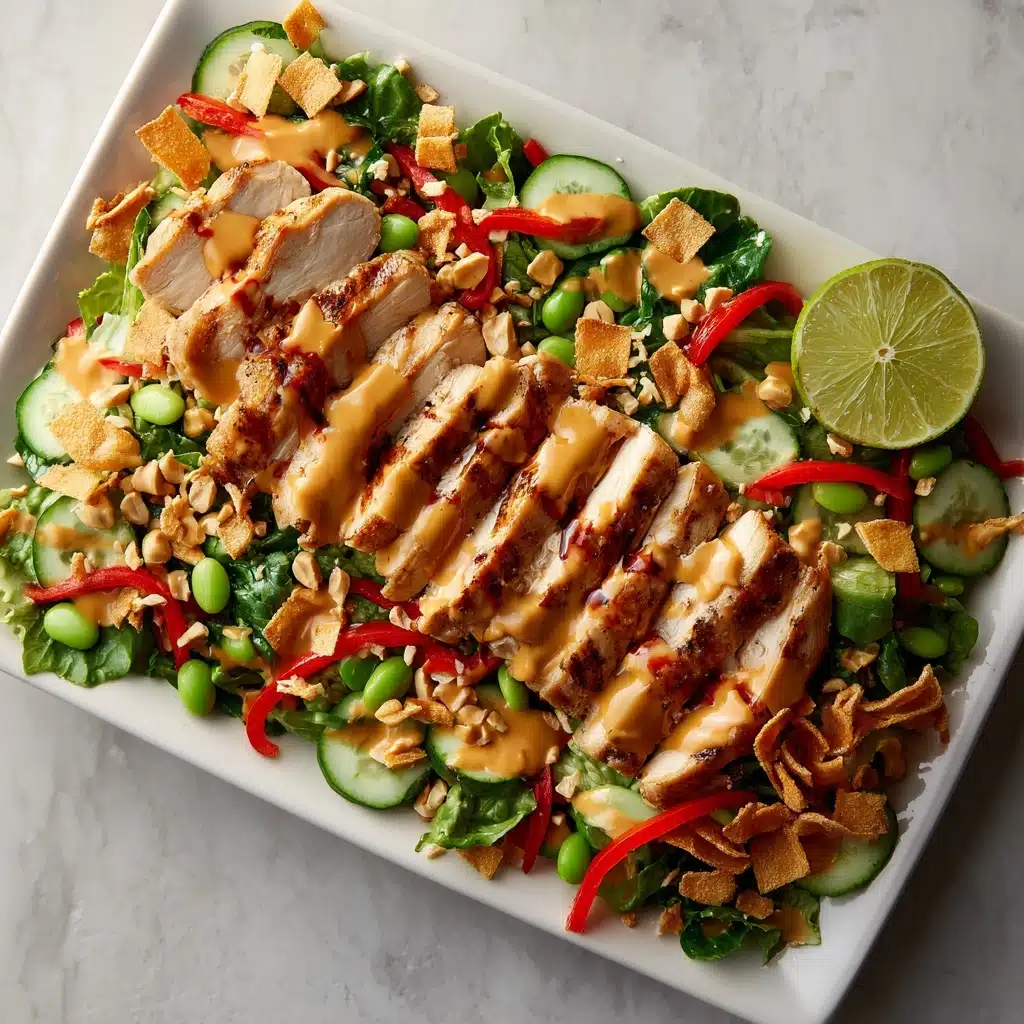 Thai Chicken Salad with Peanut Dressing Recipe - Recipe Image