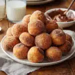 Nutella Stuffed Pumpkin Donut Holes Recipe