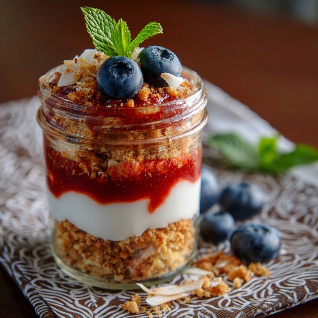 Berry Coconut Cheesecake Fools Recipe - Recipe Image