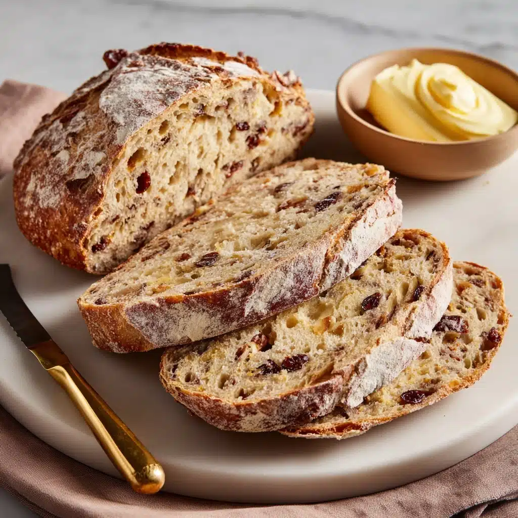 Crusty Cranberry Nut No-Knead Bread Recipe - Recipe Image