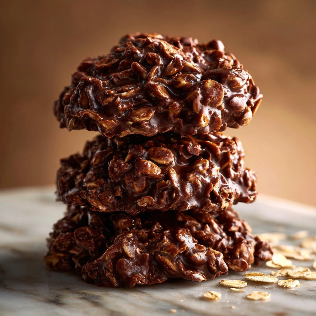 Chocolate Peanut Butter No Bake Cookies Recipe - Recipe Image