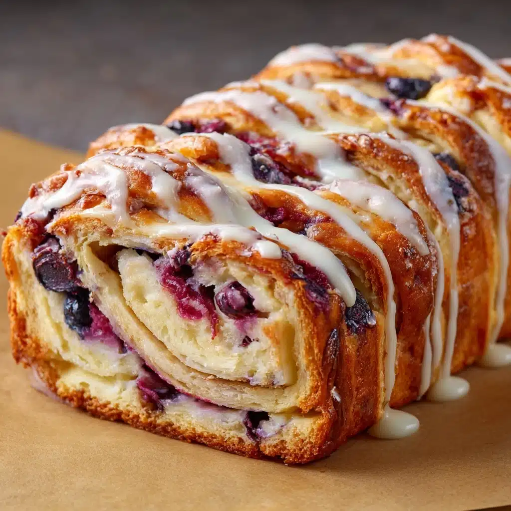 Blueberry Cream Cheese Pastry Braid Recipe