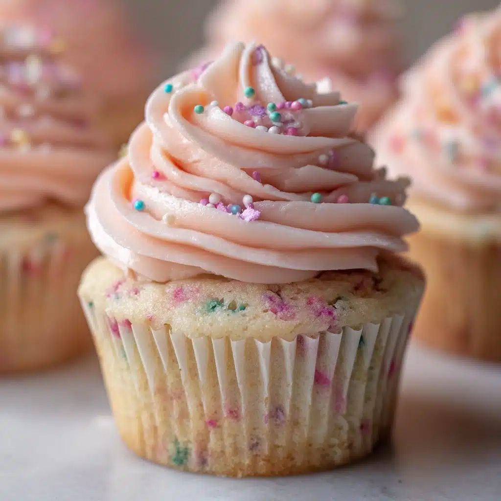 Confetti Sprinkle Cupcakes Recipe - Recipe Image