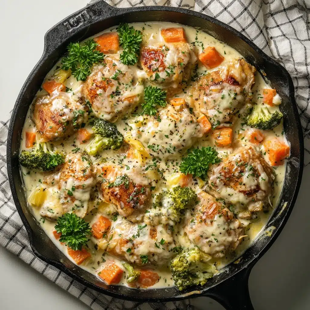 Creamy Garlic Chicken & Vegetables Recipe