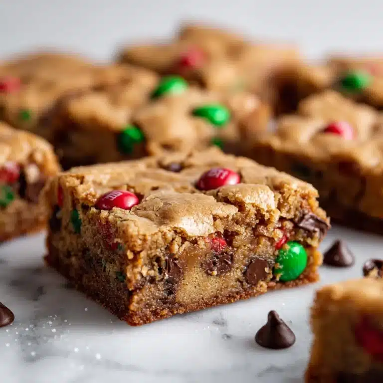 Soft-Baked M&M Cookie Bars Recipe