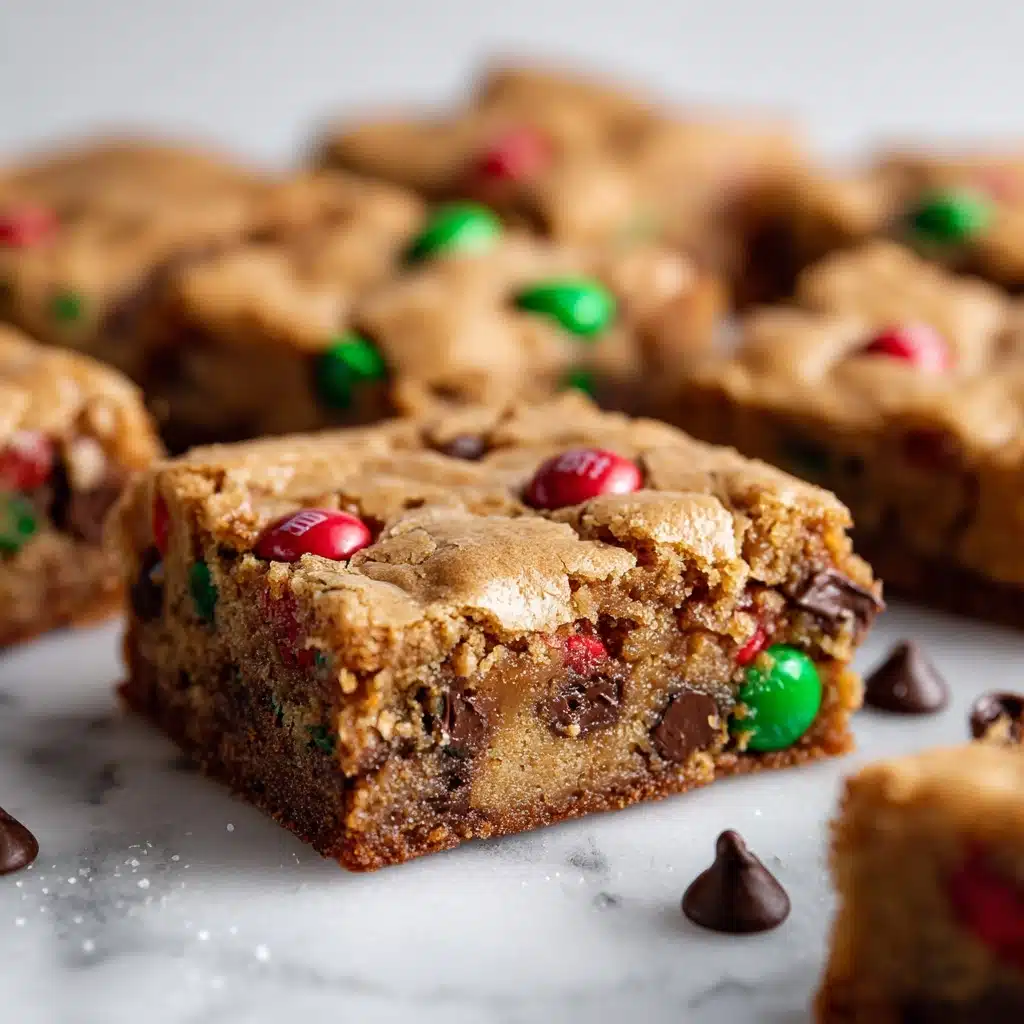 Soft-Baked M&M Cookie Bars Recipe