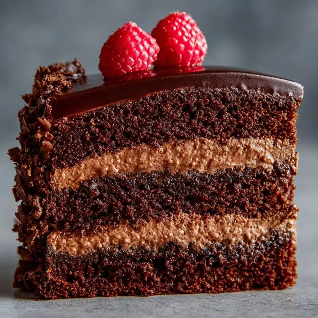 Dark Chocolate Mousse Cake Recipe